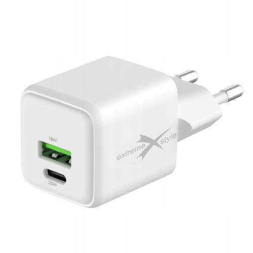 Ładowarka Sieciowa Extremestyle Usb Typ-C + Usb - Gan Evo - 25 W na Arena.pl