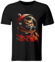 KOSZULKA KOT ASTRONAUTA, ŚMIESZNY T-SHIRT Z NADRUKIEM, ROZ. S