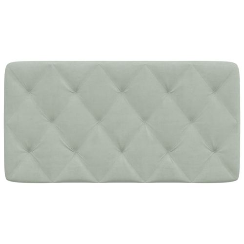 Poduszka na wezgłowie, jasnoszara, 100 cm, aksamitna na Arena.pl