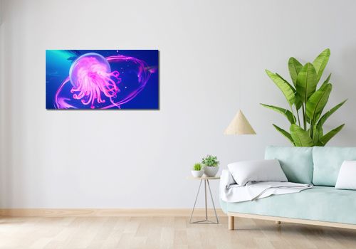 Obraz 100x50cm Neonowa Meduza na Arena.pl