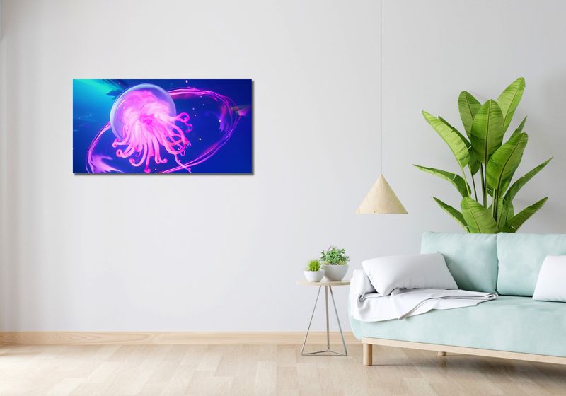 Obraz 100x50cm Neonowa Meduza zdjęcie 2
