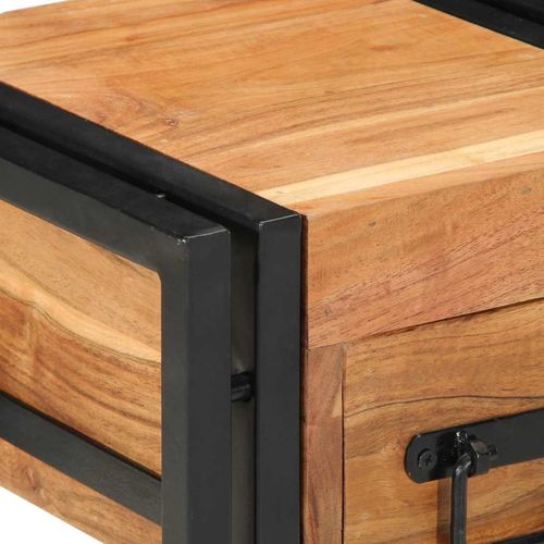 Szafka Nocna 2 pcs Brązowy 30 x 30 x 40 cm lite drewno akacjowe na Arena.pl