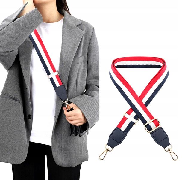 Regulowany Szeroki Pasek Do Torby Torebki Parciany zdjęcie 8