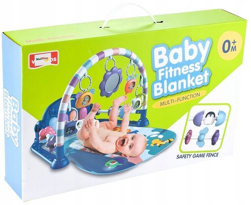 MATA EDUKACYJNA Z PIANINKIEM GRZECHOTKI GRYZAKI DLA NIEMOWLĄT DZIECI na Arena.pl