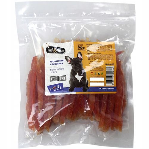 Przysmak, przekąska dla psa Miękkie paski z Kurczaka (92%) Hau&Miau na Arena.pl