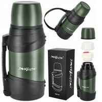 TERMOS TURYSTYCZNY PODRÓŻNY PRÓŻNIOWY STAL NIERDZEWNA SZCZELNY STALOWY