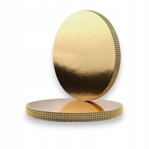 Podkład pod tort STYRODUR ZŁOTY 30 cm CEKINOWY BOK Gruby CakeDecor na Arena.pl