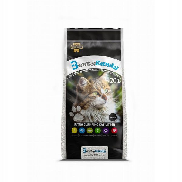 Benty Sandy Naturalny Żwirek bentonitowy biały 20l zdjęcie 1