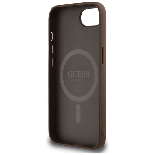 Etui Guess 4G Circle Classic Logo MagSafe do iPhone 16e brązowy na Arena.pl