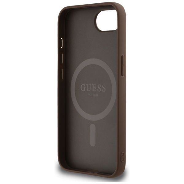 Etui Guess 4G Circle Classic Logo MagSafe do iPhone 16e brązowy zdjęcie 7