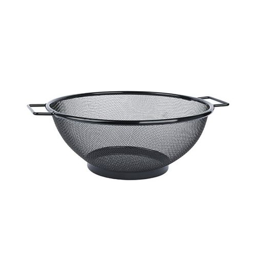 Cedzak z rączkami durszlak Blackline 24,5 x 9,6 cm stal nierdzewna czarny na Arena.pl