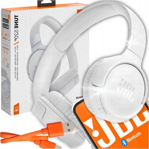 JBL TUNE 520BT BIAŁE SŁUCHAWKI BLUETOOTH PURE BASS 57H GRATIS na Arena.pl