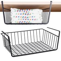 Kosz koszyk podwieszany pod półkę organizer metalowy loft 32x23cm czarny