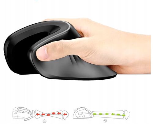 Myszka Bezprzewodowa Mysz Pionowa Wertykalna do Komputera Laptopa Komputera na Arena.pl