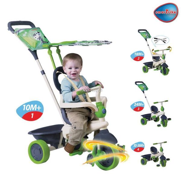 SMART TRIKE STSTS1451500 ROWEREK 4in1 TOUCH STEERING zebra zdjęcie 1