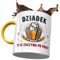 Kubek Żółty Dla Dziadka Na Dzień Dziadka Prezent Z Nadrukiem Ze Zdjęciem