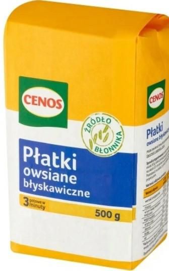 CENOS PŁATKI OWSIANE BŁYSKAWICZNE 500G TORBA zdjęcie 1