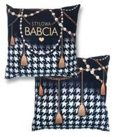 poduszka 35x35  Stylowa Babcia perły | S182