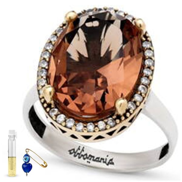 PIERŚCIONEK HAND MADE RĘKODZIEŁO RĘCZNIE ROBIONY SREBRNY SUŁTANIT CYRKONIE zdjęcie 1