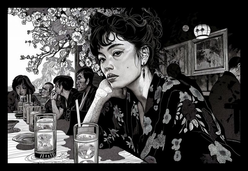 Plakat 30x20cm Czarne Kimono zdjęcie 2