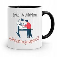 Kubek Czarny Dla Architekta Jestem Architektem Z Nadrukiem Ze Zdjęciem