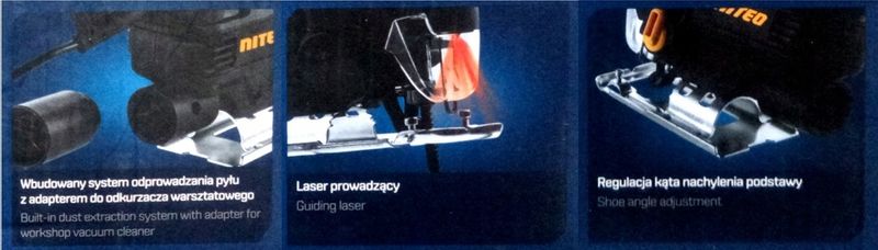 Wyrzynarka SDS 710W z laserem, regulacja prędkości zdjęcie 3