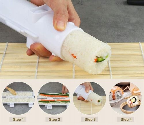 30SZT ZESTAW MASZYNKA DO ROBIENIA SUSHI Z ROLKA MATA PRASKA NÓŻ DO na Arena.pl