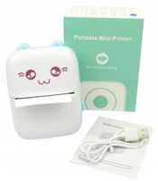 MINI DRUKARKA KOTEK DO ZDJĘĆ TERMICZNA KIESZONKOWA BEZPRZEWODOWA USB ROLKA