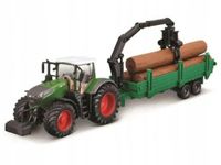 FENDT 1050 VARIO ZIELONY TRAKTOR Z PRZYCZEPĄ ŁADOWARKA DO DRZEWA BBURAGO