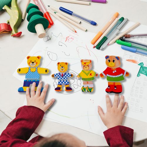 Ubieranie Misia Klocki Drewniane Układanka na Arena.pl