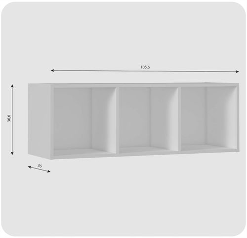 Regał półka organizer pojemnik stojak na płyty winylowe segregatory Cubo 3 na Arena.pl