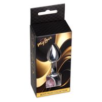 srebrny korek analny rose mylove toys 7 cm