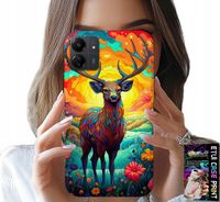 ETUI DO XIAOMI POCO C65 - KOLOROWE WZORY JELEŃ ŁOŚ ZWIERZĘTA LEŚNE