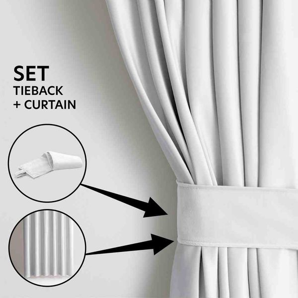 CURT/AH/VELVET/EYELETS/WHITE/140X245/1PC zdjęcie 2