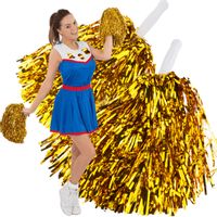 POMPON METALICZNY CZIRLIDERKA POMPONY CHEERLEADERKI CZIRLIDERKI DO TAŃCA