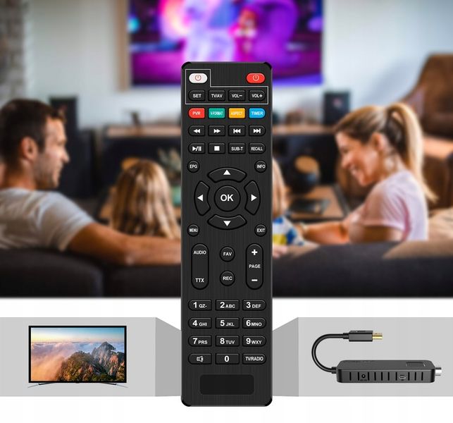 Tuner dekoder dvbt2 hevc mini stick tv naziemnej zdjęcie 2