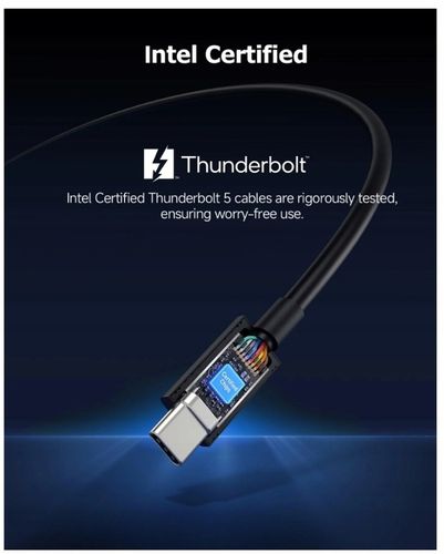 Kabel Thunderbolt 5 USB-C 80 Gb/s 240W 1M działa z Thunderbolt 3 4 USB 4.0 na Arena.pl