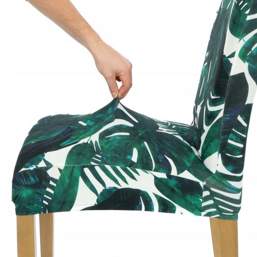 Pokrowiec Na Krzesło Monstera Zielone Liście Palmy Wzory Elastyczny na Arena.pl