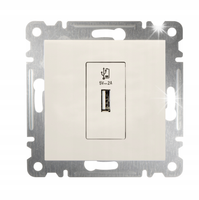 KAREA KAREA GNIAZDO USB 5V-2A POJEDYŃCZE PERŁA 57100465 MAKEL