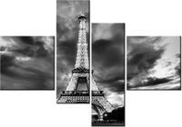 130CM 90 OBRAZ 4 ELEM KRAJOBRAZ WIEŻĄ EIFFLA ŚCIENNY