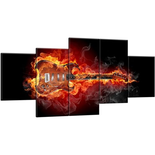 Obraz Drukowany 150X70 Płonąca Gitara na Arena.pl