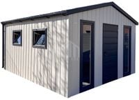 Domek ogrodowy 3x4 drzwi okno blachodachówka rynny dwuspadowy SO183