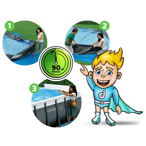 Basen ogrodowy stelażowy 975 x 488 x 132 cm 21w1 INTEX 26374 na Arena.pl