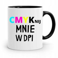 Kubek Czarny Dla Grafika Cmyknij Mnie W Dpi Z Nadrukiem Ze Zdjęciem