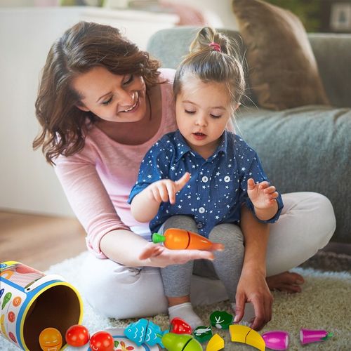 DREWNIANE OWOCE I WARZYWA DO KROJENIA NA RZEPY NÓŻ DESKA KINDERPLAY na Arena.pl