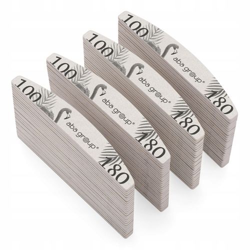Aba Group Pilniki do Paznokci Półksiężyc Łódka 100/180 Slim Zestaw 100 na Arena.pl