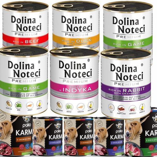 DOLINA NOTECI PREMIUM PAKO MIX SMAKÓW KARMA MOKRA PSA PSÓW 800g x 12 SZTUK na Arena.pl