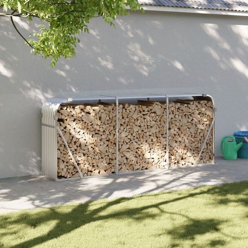 Stojak na drewno, srebrny, 234x45x100 cm, stal galwanizowana na Arena.pl