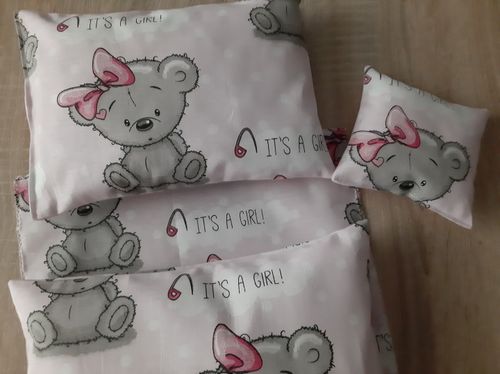Pościel dla lalki do wózka kołyski 4 elementy miś misio misiu na Arena.pl