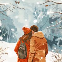 Plakat 30x30cm Razem w Śniegu